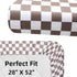FIGEPO 4 Pack Checkered Crib Sheets Neutral Breathable Fitted Baby Sheets Nursery Sheets for Baby Boys or Girls (Crib
