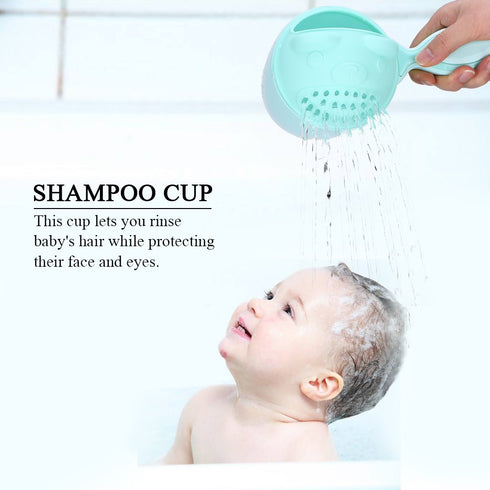 ViaGasaFamido 2 Detachable Baby Shampoo Rinse Cup with Different Pour Spouts for Washing Hair and Protecting Kids' Face