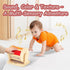 Tummy 1-3 Dailyfunn Montessori Toys Wooden Spinning Drum Time Floor Mirror Toy for Babies Toddlers Years Old