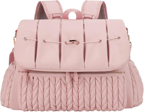 jiahesuw Multifunctional Diaper Bag Backpack with Changing Pad Large Capacity Foldable Travel Nappy