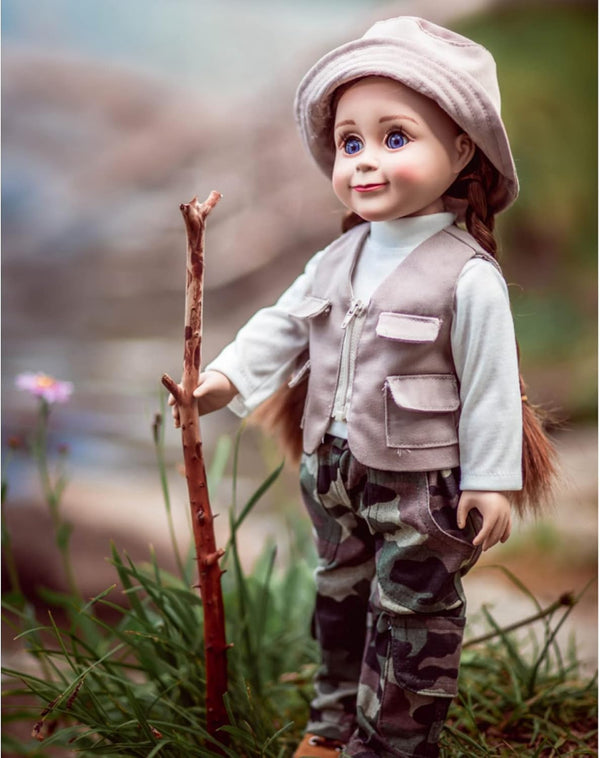 The Queen's Treasures 18 Inch Doll Clothes & Accessories, 4 Pc Fishing Outfit with Pants, Hat, Vest & Shirt