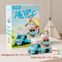 Jollcnoia Set Dessert Bakery Truck Mini Gourmet Travel RV Car Micro Building Toy Little Cute Truck Mobile Van Stand Fun