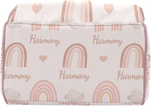 Cowcute Mommy Mommy Personalized Nursing Bags Baby Girl Diaper Bags, with Name Custom Nursing Baby Bags Rainbow Pink
