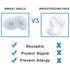 Breast Milk Leaking Storage Collection Shell - Nursing Mom Nipple Cups, Reusable Washable (2 Pack)