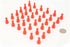 Plastic Pawns: Set of 36 Red Color Board Game Playing Pieces - Chess & Sorry Replacement Markers