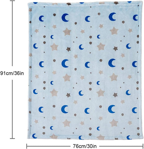 30"x36" Bunnikins & Clover Lightweight Plush Flannel Baby Blanket Super Soft for Boys and Girls, Kids Floral Fleece