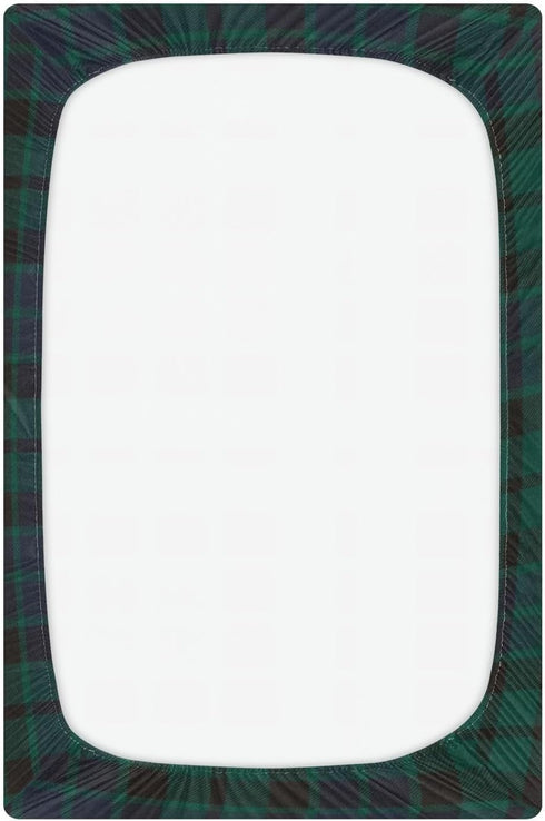 Emelivor Tartan Buffalo Plaid Toddler Crib Sheets for Boys Girls Breathable Nursery Sheet Fits Standard Crib Mattress