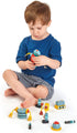 17 Set 3 3+ Tender Leaf Toys - Robot Construction - Pieces Wooden Construction to Build and Stack Robot in Endless