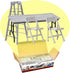 ULTIMATE Ladder, Table & Chairs Silver Playset for Wrestling Action Figures