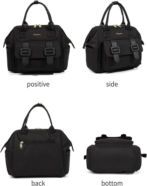 MEYTEILAY Diaper Bag Tote Baby Changing Bag Large Baby Bags for Mom Multifunction Travel Nappy Bag Small Black