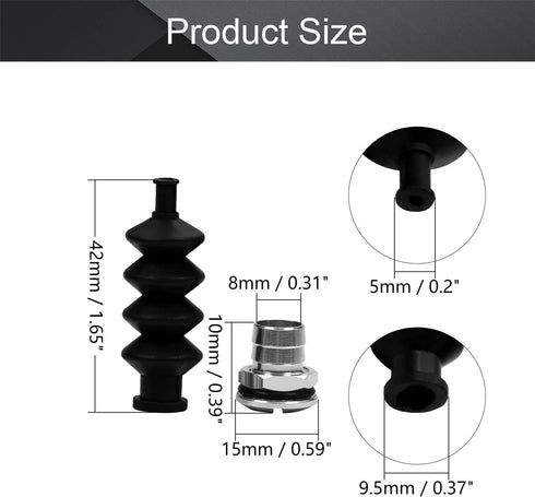 L50mm 2 Sets Fielect Waterproof Push Rod Rubber Seals, with Aluminum Mount, for RC Boat