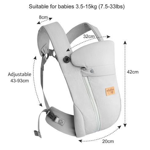 New Upgrade Ergonomic Baby Carrier Newborn Toddler Wrap Carrier,Hands Free Baby Sitting Support