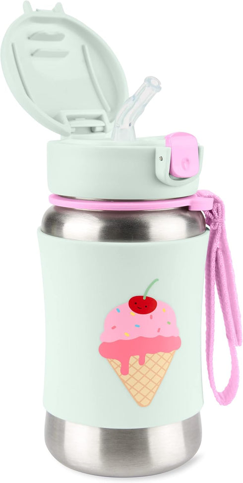 Sparks Stainless Steel Sippy Cup with Straw for Toddlers - Ice Cream Design