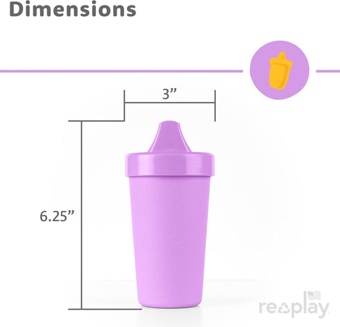 10 Oz Set 4, Re-Play Spill-Proof Sippy Cups for Toddlers - Kids Reusable of Dishwasher & Microwave Safe, Made in USA
