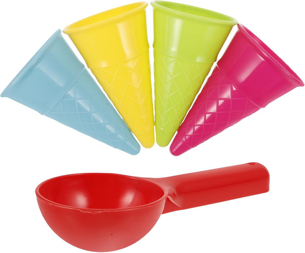 5pcs Children Beach Toy Set, Kids Beach Toys Ice Cream Cup Toys