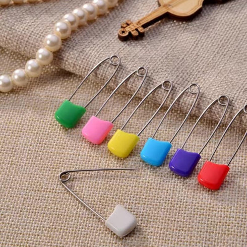 PurYupearl 30pcs Multicolour Stochastic Baby Child Infant Kids Cloth Diaper Nappy Pins Safety Cute Safe Hold Clip