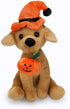 Plushland Halloween Pawpals - 8 Inch Puppy Dog Plush Toy with Hat and Jack O Lantern