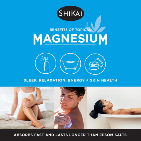 (4.5 oz) ShiKai Magnesium Body Cream | Fragrance Free Moisturizer with Zechstein Magnesium | Hydrating Lotion with Shea