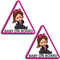 SkinoEu 2 x Vinyl Self-Adhesive Funny Stickers Baby on Board Girl Decal Car