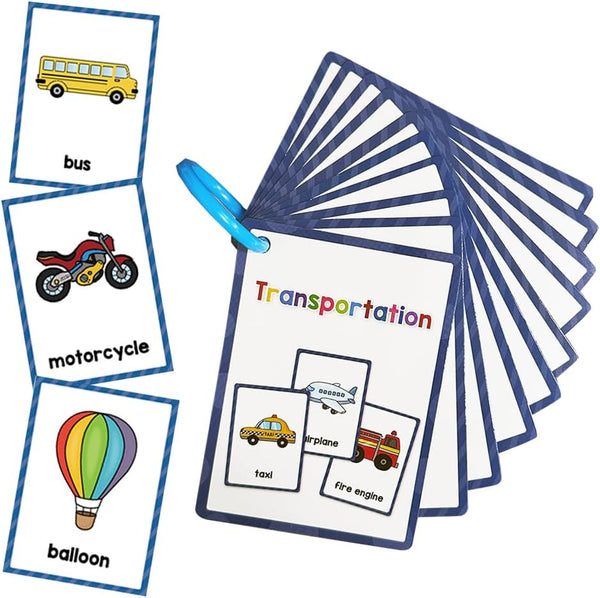 Lachilly English Words Learning Flashcards, 10 Cards with 18 High Frequency Words for Kindergarten Teaching Materials