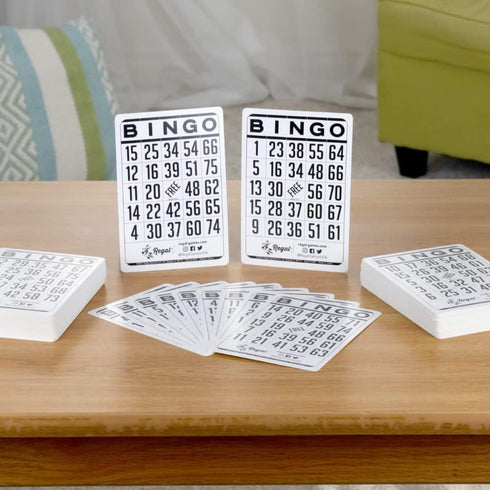 Regal Bingo - Classic Bingo Cards, 200 Count, 6.125” x 4.17” Cardstock, White