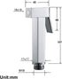 XKHLQLPEF Handheld Bidet Sprayer for Toilet, Brass Portable Cloth Diaper Sprayer Square Bathroom Bidet Sprayer Kit
