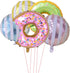6PCS Big Donut Foil Balloons, Large Mylar Doughnut Balloons for Birthday Party Wedding Decoration Baby Shower