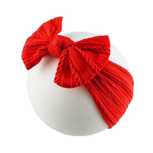 Nylon Headbands Baby Girl Bows Jacquard Design for Newborn Infant Toddler Little Girls (16-Pack)