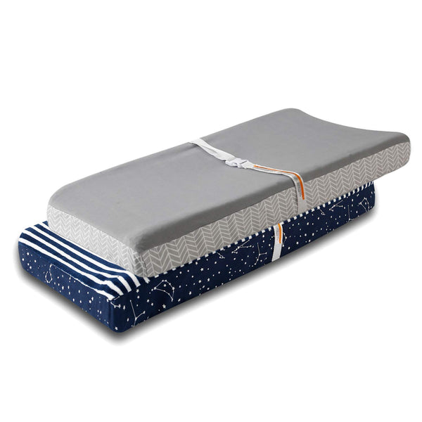 Changing Pad Cover 2 Pack, Comfort Fleece Changing Table Cover Boys Girls,