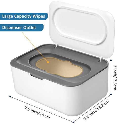 4 Pieces Wipes Dispenser Baby Wipes Case Container Case Wet Wipe Holder with Sealing Design Refillable Baby Wipe