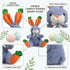 15 inch HollyHOME Bunny Stuffed Animal, Bunny Plush Toys, Cute Carrot Rabbit Easter Gift for Kids Girls Boys Navy Blue