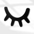 VOSAREA Sleepy Eyes Wall Decor, Eyelash Wall Decoration Wooden Eyelash Stickers Wooden Decal Props for Christmas Decor