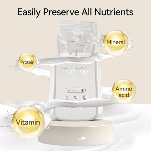 11-in-1 48H (86-194) Baby Bottle Warmer for Breast Milk with Timer & Night Light, Milk Warmer for Baby Bottles, Keep