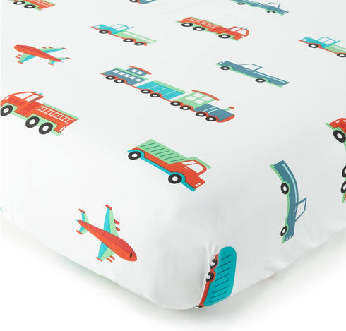 Wildkin Kids 100% Cotton Fitted Crib Sheet, 52 x 28 x 8 Inches, Super Soft & Breathable for Boys and Girls