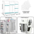 Hanging Diaper Caddy Organizer for Baby Crib - 3-in-1 Portable Diaper Stacker for Nursery Storage (Light Grey)