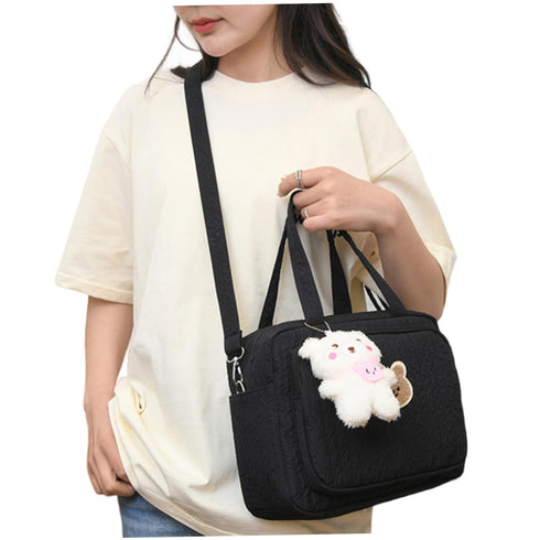 Rwigeboo Diaper Bag, Large Capacity Diaper Tote Bag with Multi-Pocket, Handheld/Crossbody, Zipper Baby