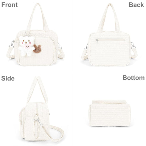 hibear Baby Diaper Bag,Small Diaper Bag Tote Crossbody Diaper Bag Cute Quilted Diaper Bag Baby Travel Shoulder Bag