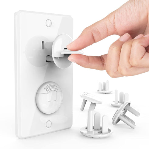 Baby Proofing Outlet Covers with Hidden Handle, 32 Pack Child Proof 3-Prong Electrical Outlet Safety Plug Covers