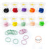 Baby Hair Ties for Thin Hair, Ponytail Holder for Newborn Girls, Multicolor Rubber Bands, 100pcs