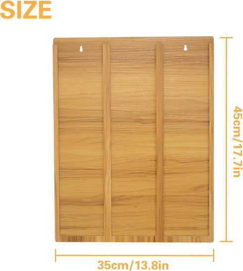 Wood Display Case for 30 Packaged Cars, Hanging Organizer for Match-Box Cars, 13.8 x 17.7 inch