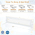1 Pack, 71 Inch) HONEY JOY Bed Rail for Toddlers, Extra Long, Foldable Portable Swing Down Safety Bed Guard Rail