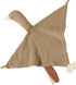 Organic Cotton Security Blanket for Baby Boys and Girls, Khaki Goose Soft Muslin Cotton Blanket, Breathable