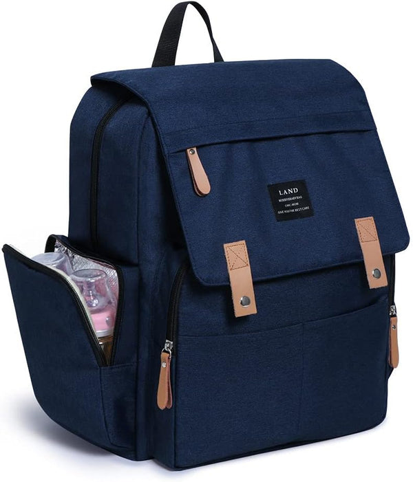 Land diaper bag multi-function waterproof travel backpack nappy bags insulated compartment pockets wipes