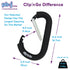Stroller Hooks for Hanging Diaper Bags, Mommy Stroller Clip Organizer Hook, Large Carabiner Clips (2 Pack)