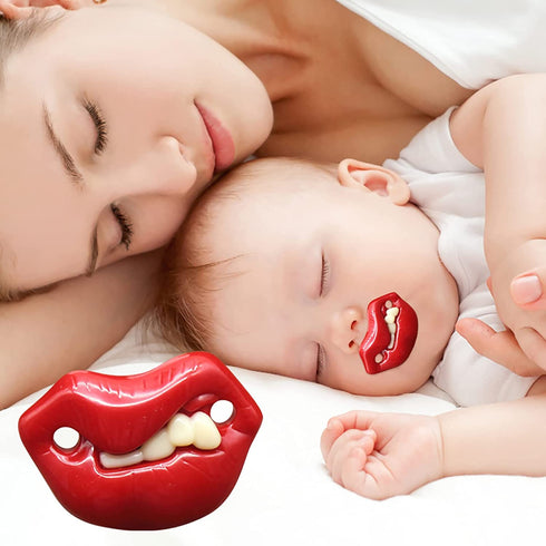 Sdetrcq (3pcs-B) Funny Pacifier for Baby, Buck Tooth Pacifier Fake Big Teeth Soft Pacifiers with Teeth Food Grade