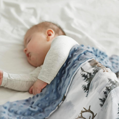 30 40 Inch Baby Blankets for Boys and Girls, Deer Super Soft Nursery Minky Blanket for Newborn Baby, Double Layer