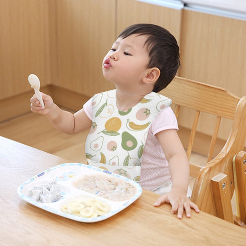 Poksun (60PCS) Baby and Infant Disposable Travel Bibs - Soft, Leakproof, for Toddlers Babies, Feeding, Traveling, Fruit