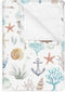 Ocean Boho Summer Baby Blankets for Boy Girl Seashells Conch Starfish Corals