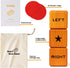 Giant Right Center Left Dice Game with 24 Large Chips & Carry Bag, 3.5" Wooden Outdoor Lawn Dice Game