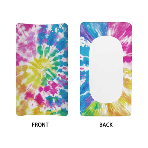 Vibrant Tie Dye Baby Changing Pad Cover - Waterproof & Washable